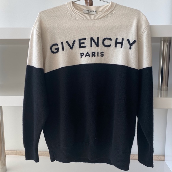 Givenchy black two tone cashmere sweater size S - Picture 7 of 12